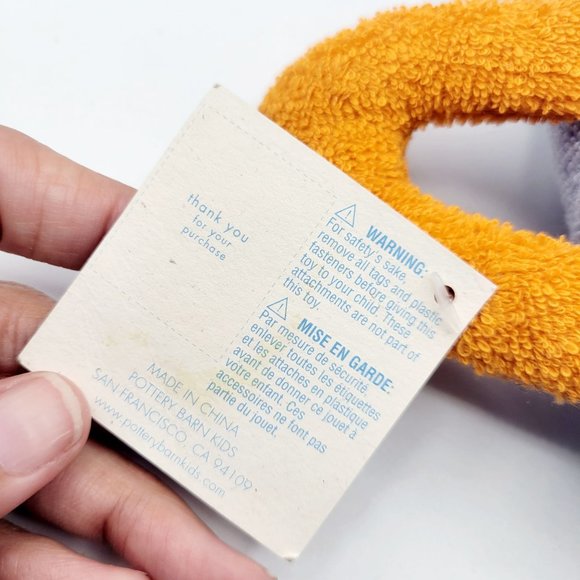 Pottery Barn Kids Blue Terrycloth Pocket Plush Fish Toiletry Bag Bath Toy Zipper - Picture 9 of 12